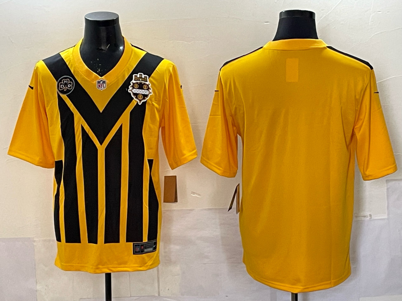 MenPittsburgh Steelers blank yellow Nike NFL 2025 Jersey 013